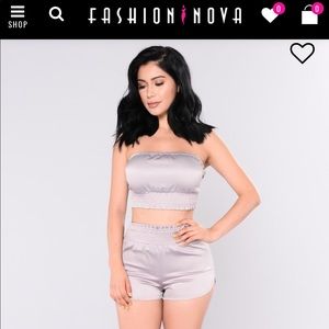 Fashion Nova sexy satin two piece